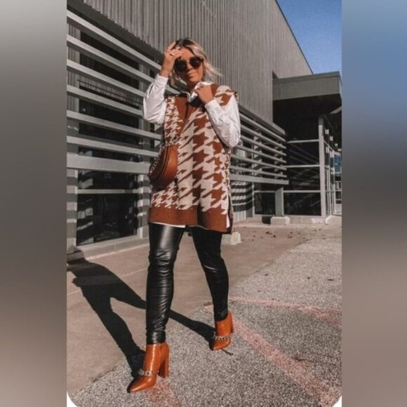 Vintage Embroidered Knit Vest Zip Up Animal Leopard Zebra - Picture 3 of 16